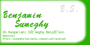 benjamin sumeghy business card